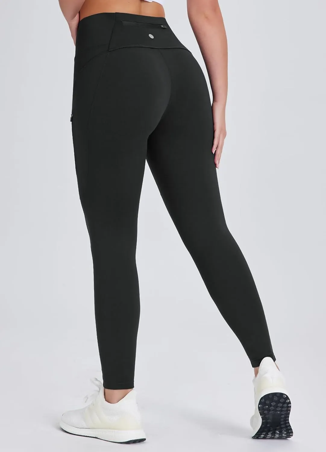 Women's 27" High Waisted Hiking Leggings with Zipper Pockets Tummy Control Workout Running Yoga Cargo Pants