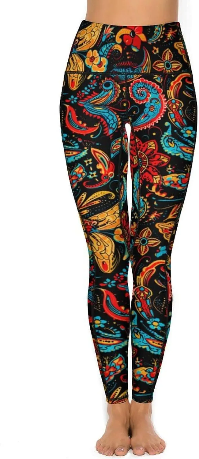 Women's High Waist Tummy Control Yoga Pants with Pockets Workout Leggings