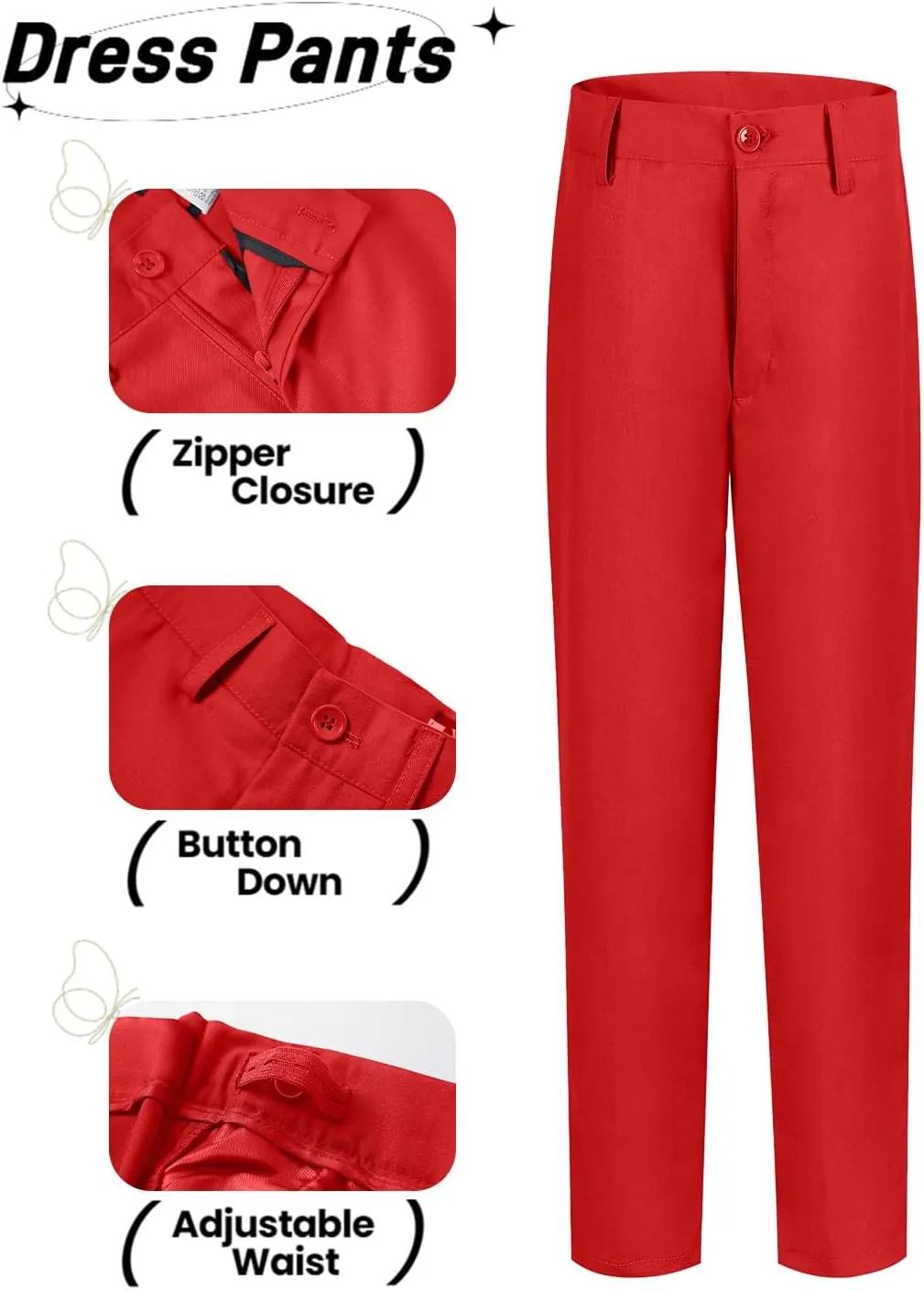 Yanlu Boys Suits Set Vest Pants Dress Shirt and Tie for Toddler Kids Formal Dresswear