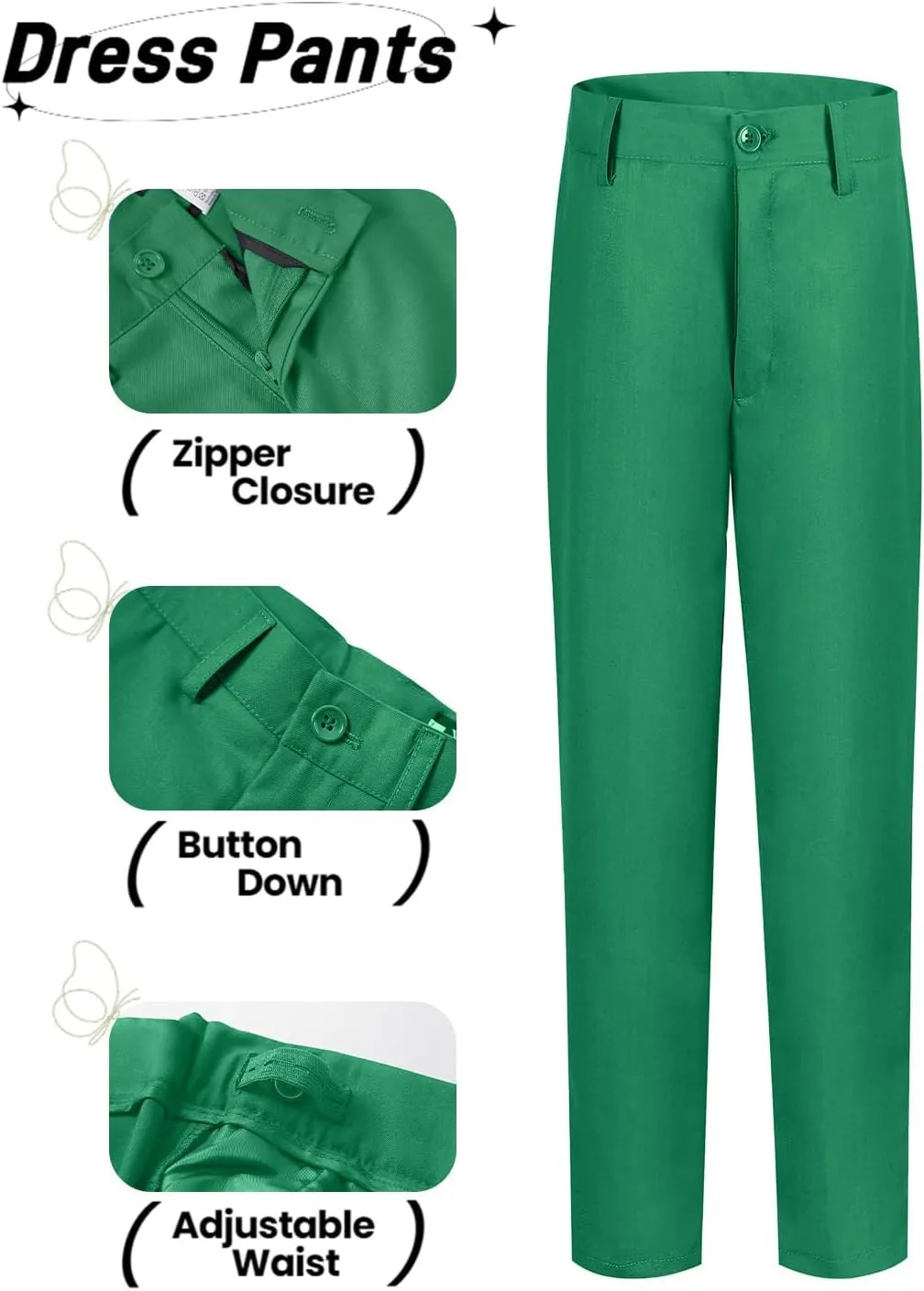 Yanlu Boys Suits Set Vest Pants Dress Shirt and Tie for Toddler Kids Formal Dresswear