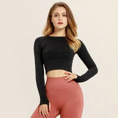 Yoga long sleeve workout clothes